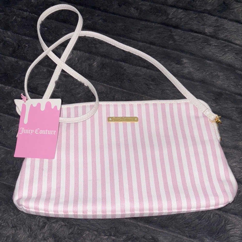 Juicy Couture Pink and White Shoulder Bag